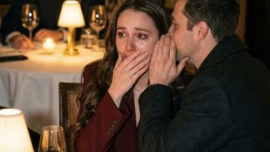 Photo of My husband texted me: “I’m stuck at work. Happy 2nd anniversary, babe.” But I was sitting two tables away… watching him kissing another woman. Just as I was about to confront him, a stranger stopped me and whispered, “Stay calm… the real show’s about to start.” And what happened next…