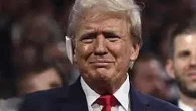 Photo of Donald Trump with tears in his eyes make the sad announcement… See more