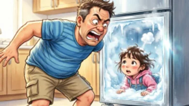 Photo of During the divorce, my wife kept the house. “Pick up your stuff by Friday.” I arrived at night unannounced. I heard my daughter screaming from inside the deep freezer. I ripped it open—she was blue, shaking: “Grandma puts me here when I’m bad.” I saw another freezer, unplugged, locked with a padlock. My daughter whispered: “Don’t open that one, Daddy…”