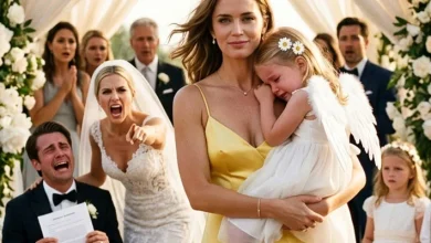 Photo of At my brother’s rehearsal dinner, I arrived with my 6-year-old daughter. My mom pulled me aside and coldly said: “Emma isn’t the flower girl anymore. It changed.” So we stayed silent. Then my father texted me: “Meet me on the porch. Right now.” What he said in front of everyone left my brother and mother without a single word.