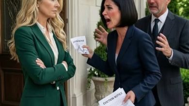 Photo of My ex-husband’s 26-year-old wife arrived at my door with eviction papers and a smug smile, convinced my mansion now belonged to her father’s company.