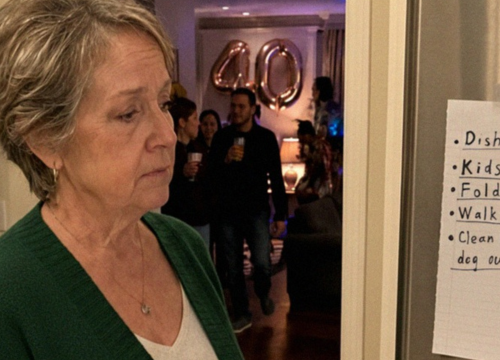 My Son Invited Me to His 40th Birthday Dinner – Then His Wife Pointed at the Chore List Taped to the Fridge and Said, ‘These Are Your Jobs for Tonight’