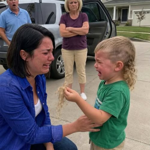 My mother-in-law secretly took my 5-year-old son out of kindergarten to cut off his golden curls: What my husband served her at Sunday dinner left her without words.