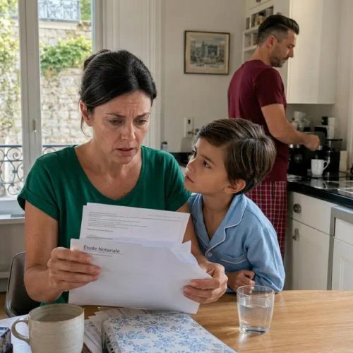 My seven-year-old son crawled into my bed, shaking, and whispered that his father had a girlfriend—and planned to take all my money when I left. I quietly canceled my train, opened the notary’s envelope, and discovered the betrayal went far deeper than my bank account.