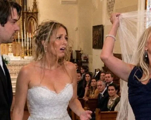 During My Wedding Vows, My Stepmom Removed My Veil, Placed It on Her Own Head, and Said, ‘This Was Supposed to Be Mine Anyway’ – What My Father Did Next Made Everyone Gasp