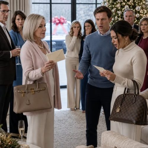At Christmas, I gave my son a brand-new car and his wife a designer purse, thinking love still mattered. Then he smiled and said his wife wanted to “teach me a lesson,” so they had no gift for me.