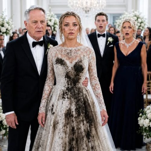 My mother-in-law poured something filthy over my wedding dress and left a note: “Know your place.” In front of 200 guests, I put it on anyway, took my father’s arm, and walked down the aisle without shedding a tear.