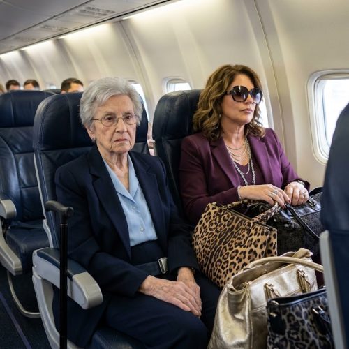 A Woman on the Plane Took Over Half of My 86-Year-Old Grandmother’s Seat—Five Minutes Later, Karma Hit Her Hard