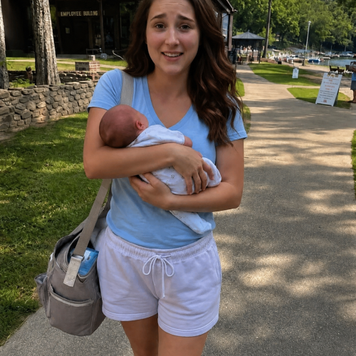 I Went to Pick Up My 19-Year-Old Daughter After Her Summer Job – She Came Out Carrying a Newborn and Said, “Mom… She’s Mine Now”