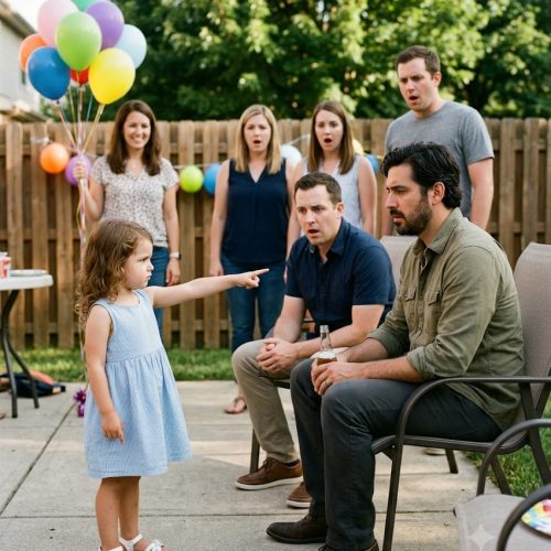 At My Husband’s Birthday, My 3-Year-Old Daughter Pointed at My Husband’s Best Friend’s Shoe and Said, ‘Daddy Cries There!’ – I Smiled Until I Realized What She Meant