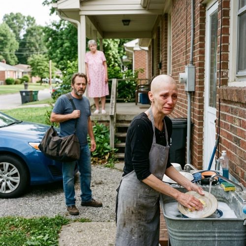 For four years, I had been sending nearly $100,000 back home while serving overseas. Then I returned without telling anyone and found my wife BALD, painfully thin, and washing dishes behind the house.