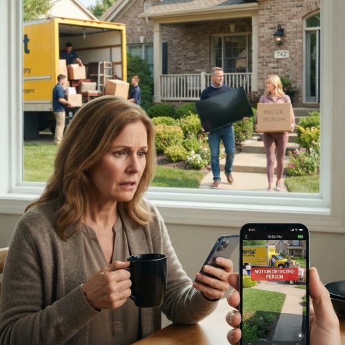 After My Divorce, I Bought a House and Kept It Secret. While I Was Out of State, My Security Cameras Caught a Moving Truck Pulling Into My Driveway. Then I Watched My Ex-Husband and His New Wife Carrying Their Furniture Inside. I Didn’t Call Him. I Called the Police.