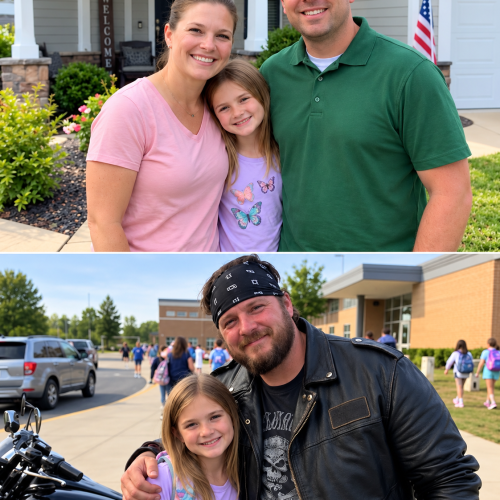 My Husband Was Unhappy That Our Biker Neighbor Began Walking Our Young Daughter Home from School – Then Her Teacher Called Me and Said, “It’s About the Man Who Picks Her Up”