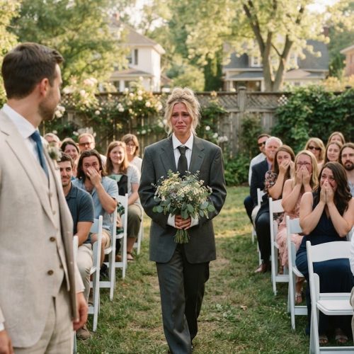 My Fiancée Walked Down the Aisle in a Huge, Vintage Suit – When I Noticed the Words Written on the Label, I Burst Into Tears